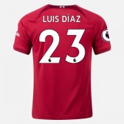 Premier League Fotballdrakter Liverpool 2022-23 Luis Díaz 23 Hjemme Draktsett..